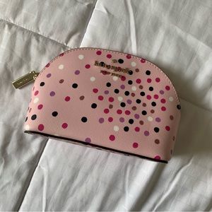 Kate Spade Makeup Bag - Pink with Polka Dots and Sparkles